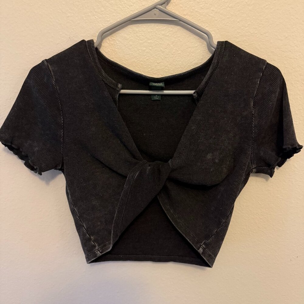 Grey crop top